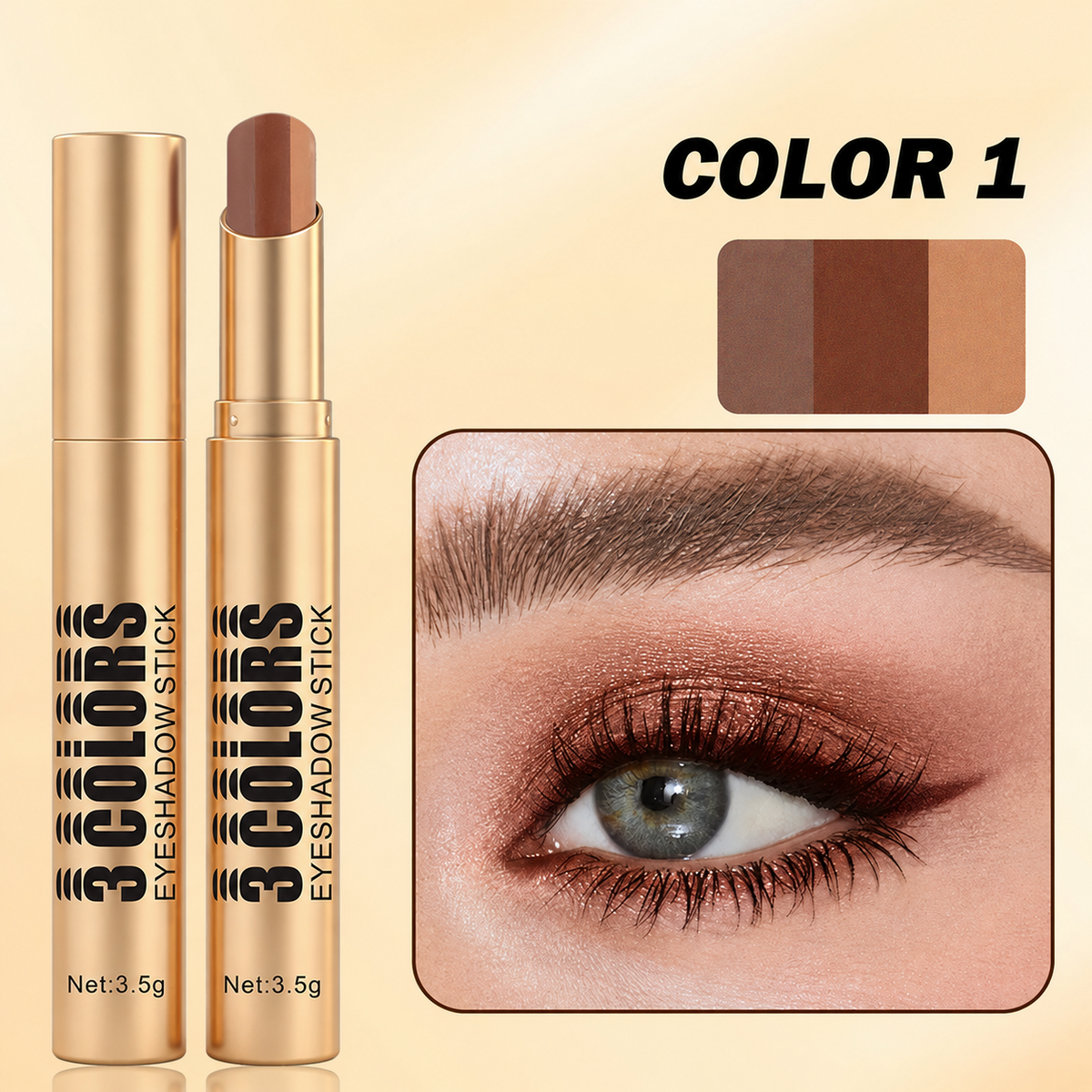 🏆Flash Sale⚡50K+ SOLD! Almost Gone-💥3 Color Eyeshadow Stick