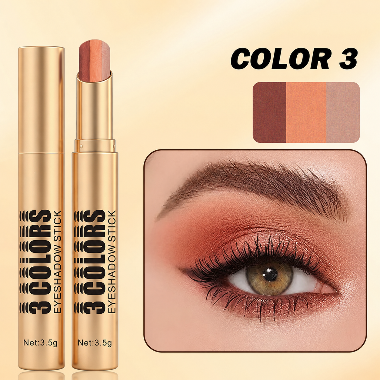 🏆Flash Sale⚡50K+ SOLD! Almost Gone-💥3 Color Eyeshadow Stick
