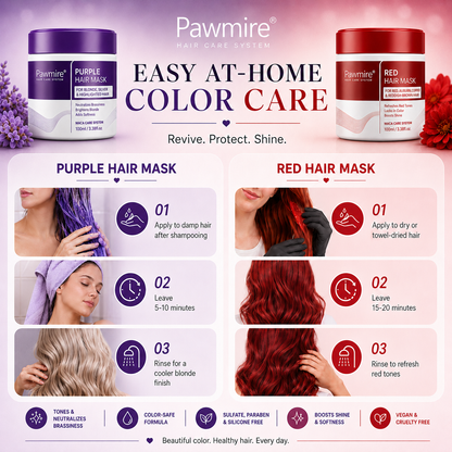 Pawmire® Color Care Hair Mask – Tone, Refresh & Shine for Color-Treated Hair